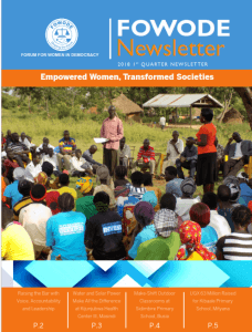 FOWODE NEWSLETTER Q1 2018