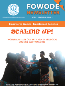 FOWODE NEWSLETTER Q2 2018