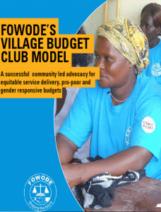 FOWODE’S VILLAGE BUDGET CLUB MODEL