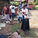 Hadijah Nangonzi engages with residents during her door-to-door campaign trail in Kiteete Parish, Namungo Sub-county.
