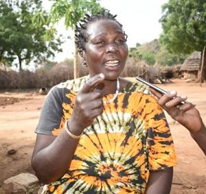 Leya Rose, LC1 Chairperson shares her story during an interview in her community